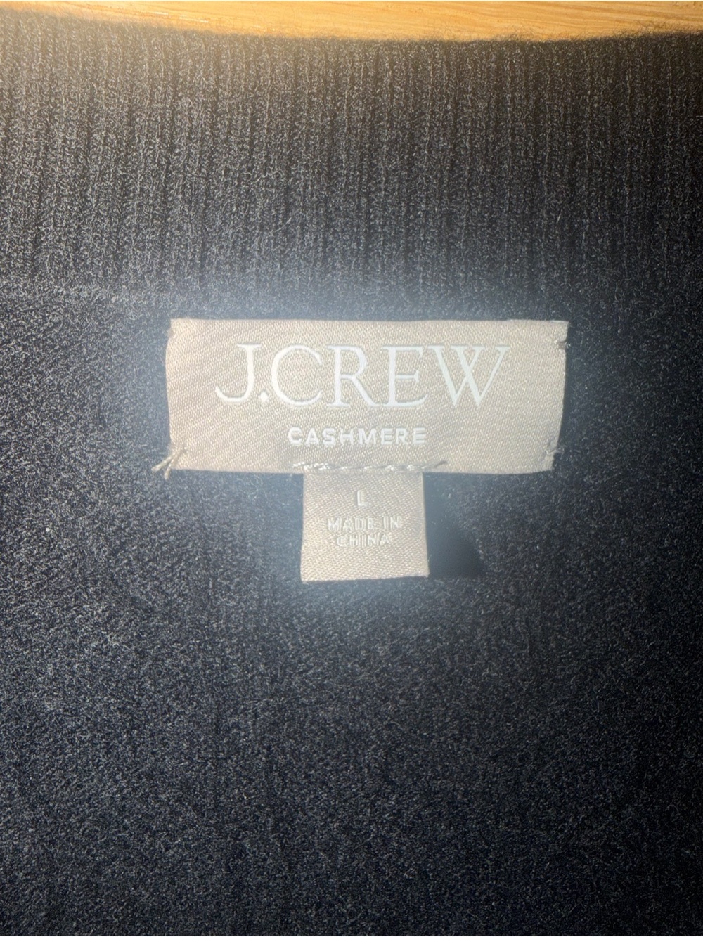 J.Crew 100% Cashmere Cable Knit Cardigan Black size L - Picture 13 of 13